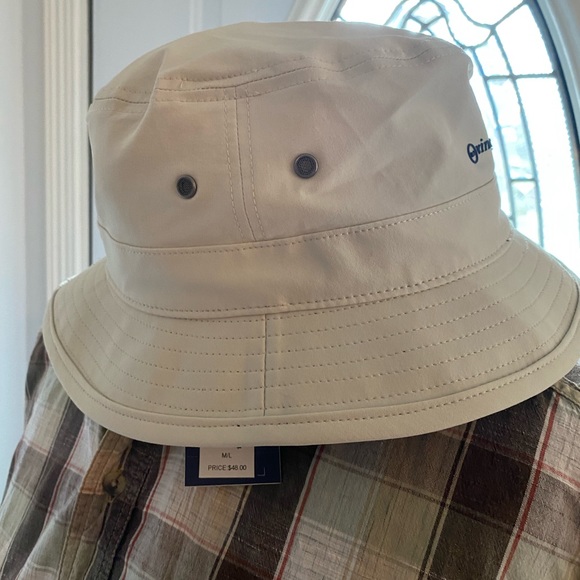 Vineyard Vines Beige and Navy OTG Bucket Hat Size M/L NWT - Picture 2 of 7